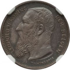 50 Centimes - Léopold II Pattern - Dutch text