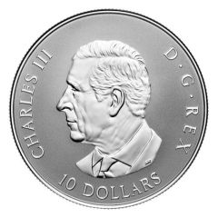 10 Dollars - Charles III Gleaming Maple Leaves