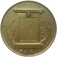 Médaille de reconnaissance à Jean-Jacques Huguenin brass