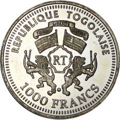 1000 Francs CFA World Cup Soccer - Bern 1954