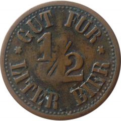 1/2 Liter Bier Countermarked `E`