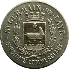 5 Centimes - Union du Commerce et de l`Industrie - Saint-Germain-en-Laye [78] Nickel-silver