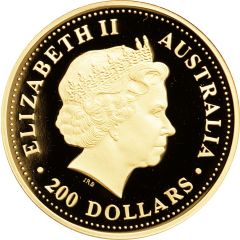 200 Dollars - Elizabeth II 4th Portrait - Australian Nugget - Gold Bullion Coin