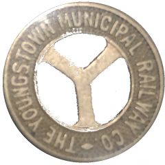 1 Fare - The Youngstown Municipal Railway Co. Youngstown, Ohio