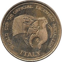 Official Licensed Medallion - France 98 World Cup Italy
