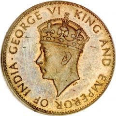 1/2 Penny - George VI With `King and Emperor`, Small Head