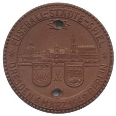 Medal - Fußball-Städte-Spiel Dresden-Berlin