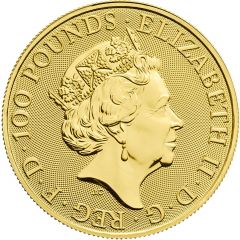 100 Pounds - Elizabeth II Year of the Pig, 1 oz Fine Gold