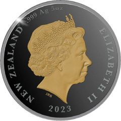 10 Dollars - Elizabeth II Posthumous, 4th Portrait - Tokoeka Kiwi, Silver Proof