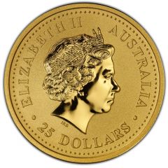 25 Dollars - Elizabeth II 4th Portrait - Year of the Horse - Gold Bullion Coin