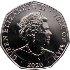 50 Pence - Elizabeth II 5th Portrait- Celebrations on the Isle of Man