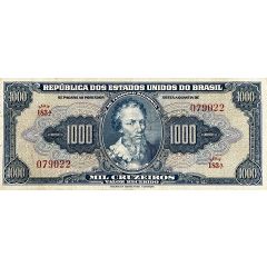 1000 Cruzeiros Thesouro Nacional, 1 st print, Autographed