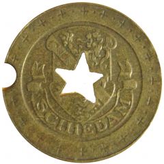 Token - Muntgas Penning Shiedam, brass