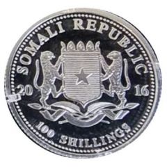 100 Shillings Elephant, Platinum