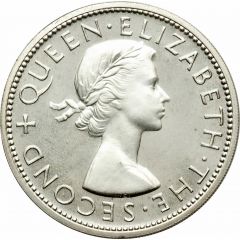 1/2 Crown - Elizabeth II 1st portrait, Silver Proof