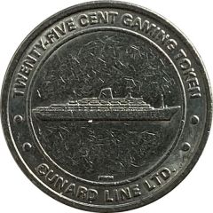 25 Cent Gaming Token - Cunard Line Ltd.