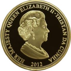 50 Pence - Elizabeth II Diamond Jubilee - 1986 photo, in red blouse