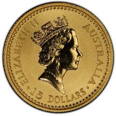 15 Dollars - Elizabeth II 3rd Portrait - Grey Kangaroo - Gold Bullion Coin