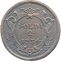 2 Soldi - Gorizia 1734 Restrike