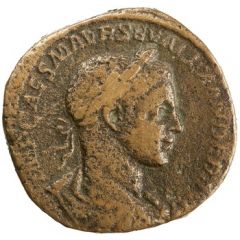 Sestertius - Severus Alexander PONTIF MAX TR P II COS P P S C, Pax