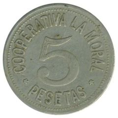 5 Pesetas - Cooperativa La Moral