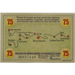 75 Pfennig Nordhausen-Wernigeroder Eisenbahngesellschaft