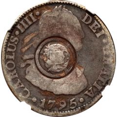 2 Reales Type V Countermark