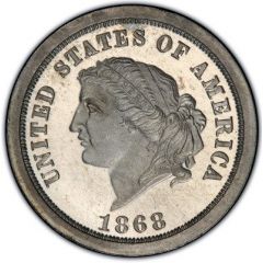 5 Dollars `1868 Half Eagle` Pattern, aluminium