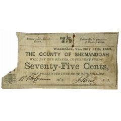 75 Cents County of Shenandoah