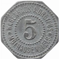 5 Pfennig - Mülhausen im Elsass Warenhaus Dreyfus