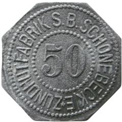 50 Pfennig - Schönebeck Zündhutfabrik S.B.