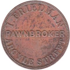 1/2 Penny - I. Friedman Tasmania
