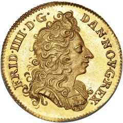 1 Ducat - Frederik IV Christiansborg, `GUINEA` in legend