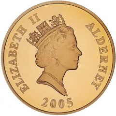 5 Pounds - Elizabeth II End of World War II, Gold Proof