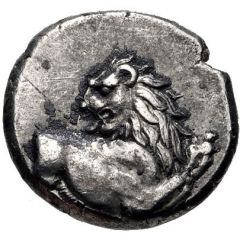 Hemidrachm Dot over HP monogram/Dot