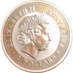 2 Dollars - Elizabeth II 4th Portrait - Australian Kookaburra
