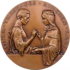 Wedding medal `Einer trage des anderen Last`