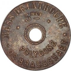 Token - 5 Centimes Mess de la troupe Polygone de Brasschaet