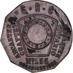 Masonic Shekel Penny - Ancaster Chapter No. 155 Ancaster, Ontario