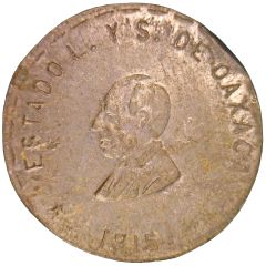2 Pesos Provisional Government, Curved Bottom, Lead
