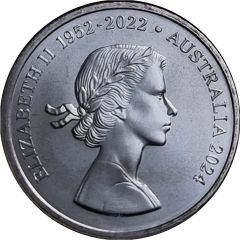 5 Cents In the name of Elizabeth II, 1st Portrait - Echidna, Mary Gillick Obverse