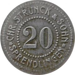 20 Pfennig - Sprendlingen Chr. Strunck and Sohn