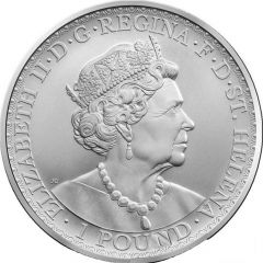 1 Pound - Elizabeth II Una and the Lion, Coloured