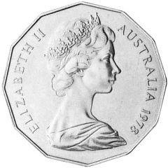 50 Cents - Elizabeth II 2nd Portrait - Fiji Reverse Mule