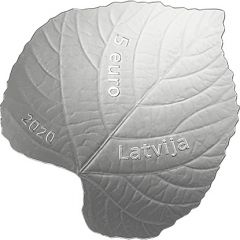 5 Euros Linden leaf, Silver