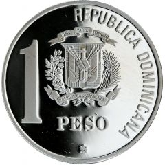 1 Peso Santa Maria, Pinta and Niña, Silver Proof Piedfort