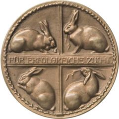 Award medal for rabbit breeding Free State of Saxony