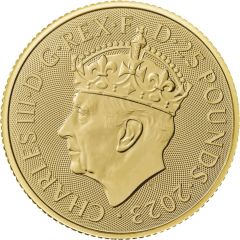 25 Pounds - Charles III Coronation, 1/4 oz Fine Gold