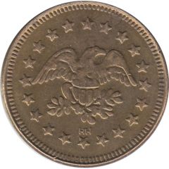 Token - No Cash Value Eagle looking right, 23 mm, Brass, HH