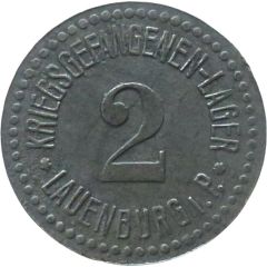 2 Pfennigs - Lauenburg in Pommern Kriegsgefangenenlager